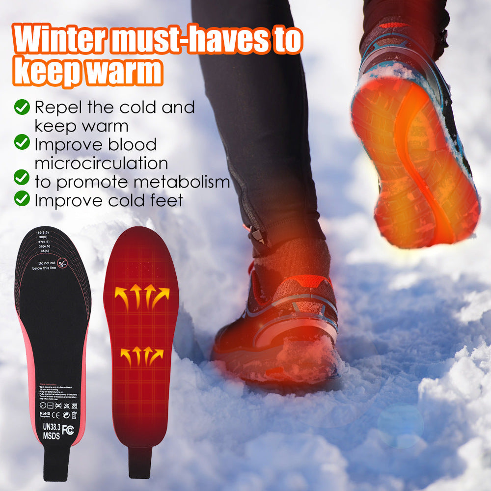Heated Insoles For Men Women Rechargeable Heating Boot Insole Feet Warmer Pads Cut To Any Size Heating Electric Heated Insoles - Bellarte Enchanté Heated Insoles For Men Women Rechargeable Heating Boot Insole Feet Warmer Pads Cut To Any Size Heating Electric Heated Insoles